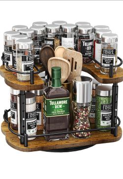 Lazy Susan Organizer Spice Rack - Vintage color , 12 Inch-Very Sturdy (Downtown)