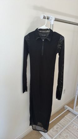 Long sleeve black dress