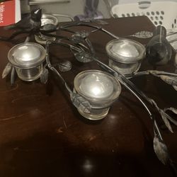 Vintage tea candle holder centerpiece