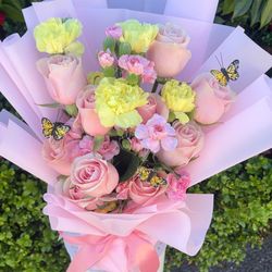 Pink And Yellow Bouquet 