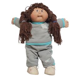 Cabbage Patch Vintage 1978 White Girl Exercise Doll Cat Sweats
