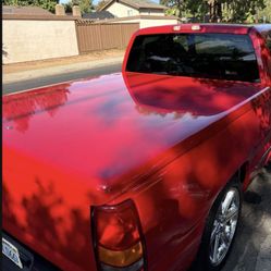 Red Tonneau Cover 2002 GMC Sierra Ext Cab Short Bed