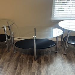 Glass Coffee Table w/2 Side Tables (Pick Up In La Puente 91746 near Bishop Amat HS) :)