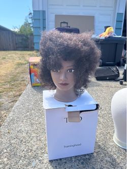 THD Traininghead Mannequin Head Canvas Wig Blocks Brown, White, Black