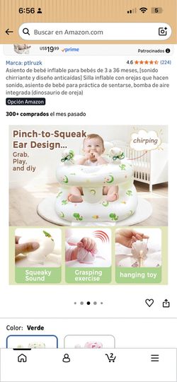 Asiento inflable para bebé