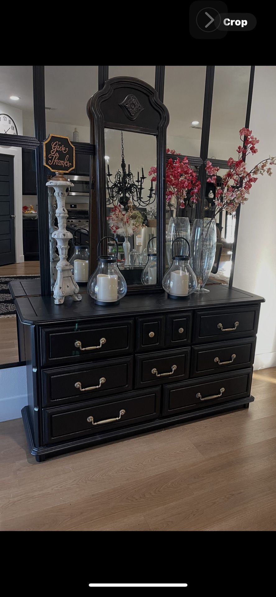 Buffet dresser and mirror