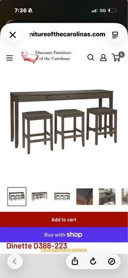 Dinette and 3 stool cash only