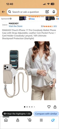 MAGEASY Crossbody Wallet Phone Case with Strap