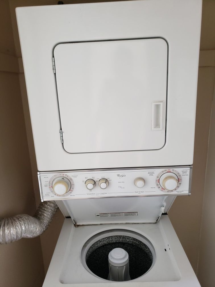 Whrilpool thin twin stackable washer dryer for Sale in San Diego, CA