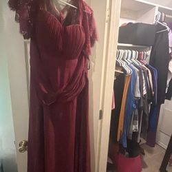 Maroon Wedding Dress