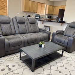 Ashley Multi-Feature Power Reclining Sofa & Chair