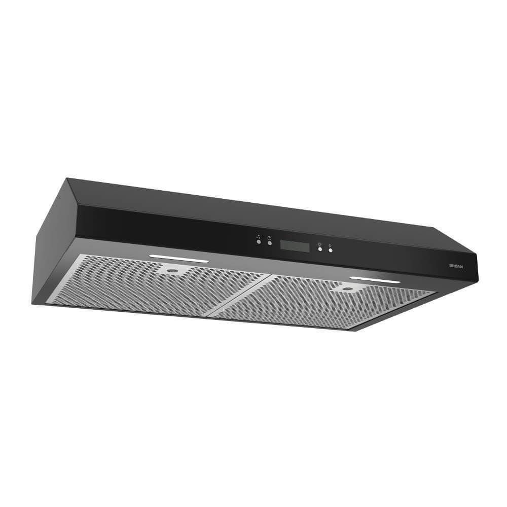 Glacier Sahale 30 Inch Under Cabinet Easy Install 4 Way Convertible Range Hood With 3 Speed Exhaust Fan And Light, Blac