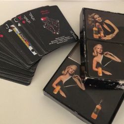vintage 2 decks opened playing cards Black Velvet Whiskey 