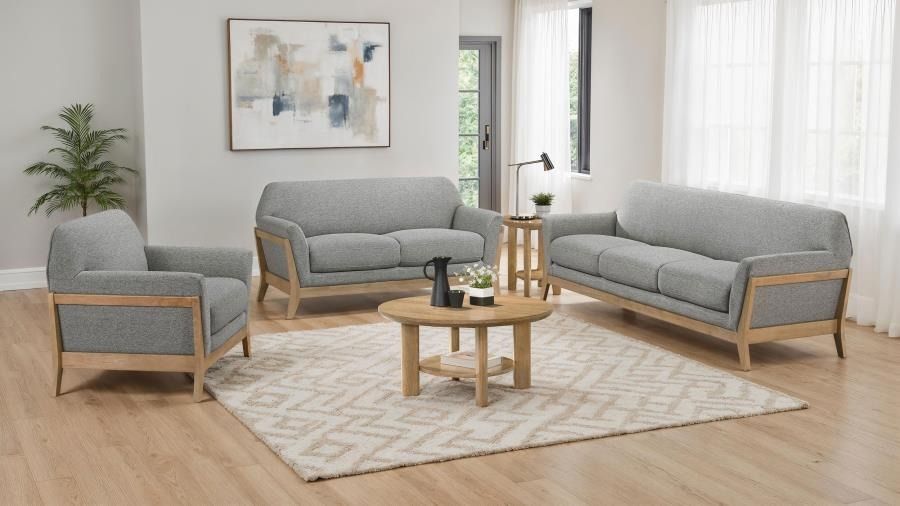 New Sofa  Set 3 Pcs Grey 
