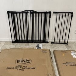 Extra Wide Pet Gate / Safety Gate - Fits Openings 38.3” - 87”