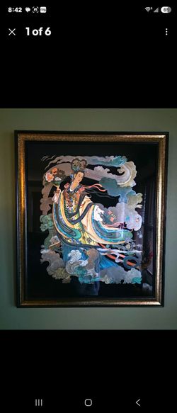 Japanese 'Goddess of Spring' Foil Artwork Picture