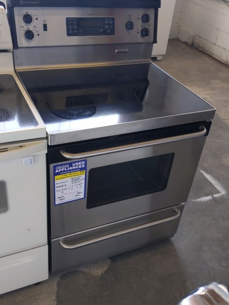 Stainless Steel Glass Top Electric Stove With Convection Oven