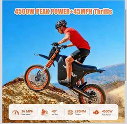 HAPPYRUN G300 SE Mini Electric Dirt Bike Teens Adults Electric Bike with Mid-Drive 48V 26AH Removable Battery with Hydraulic Brakes (26AH Dirt Bike