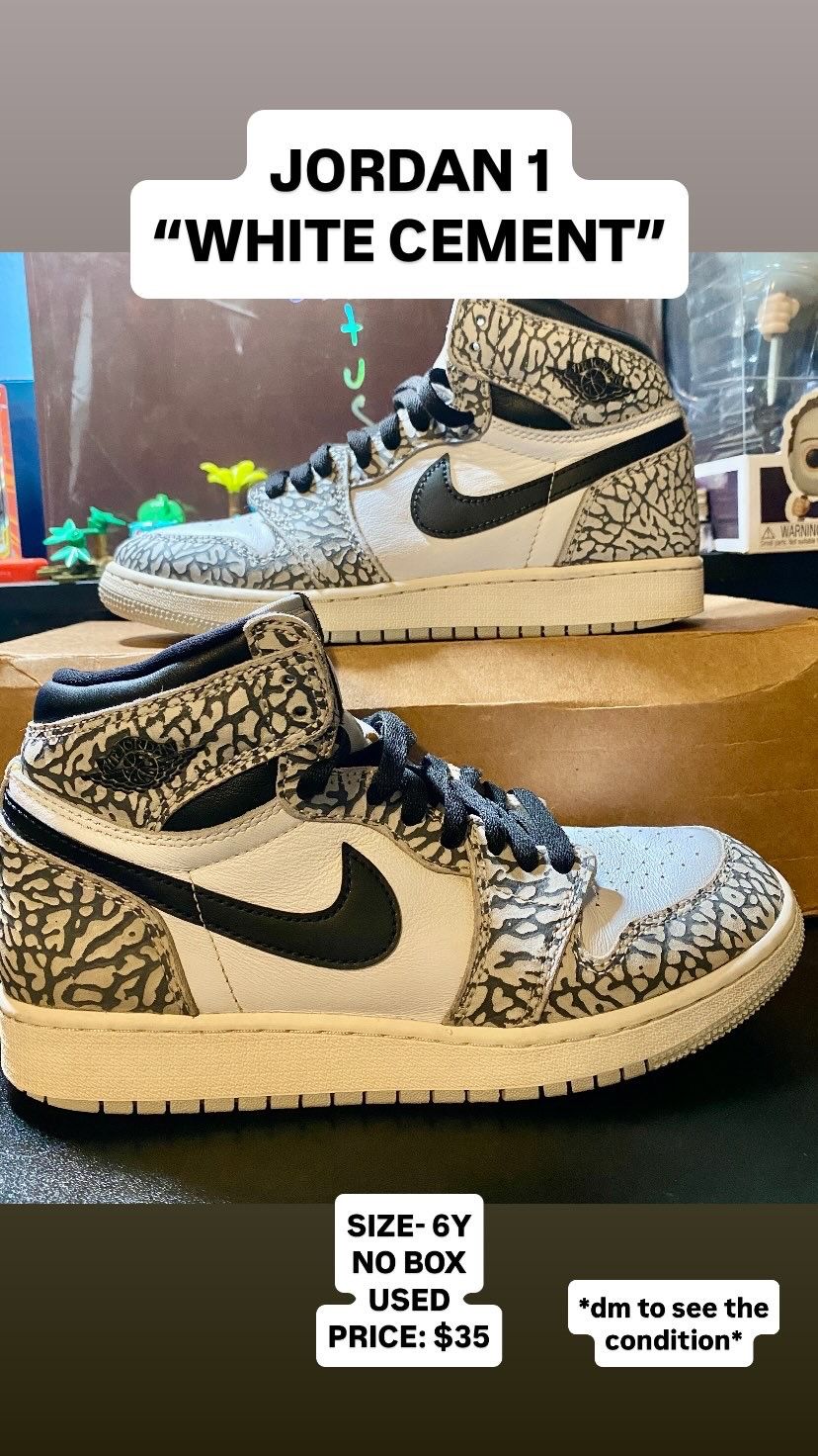 JORDAN 1 WHITE CEMENT