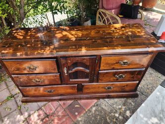 Vintage  wooden dresser (moving out garage sale)