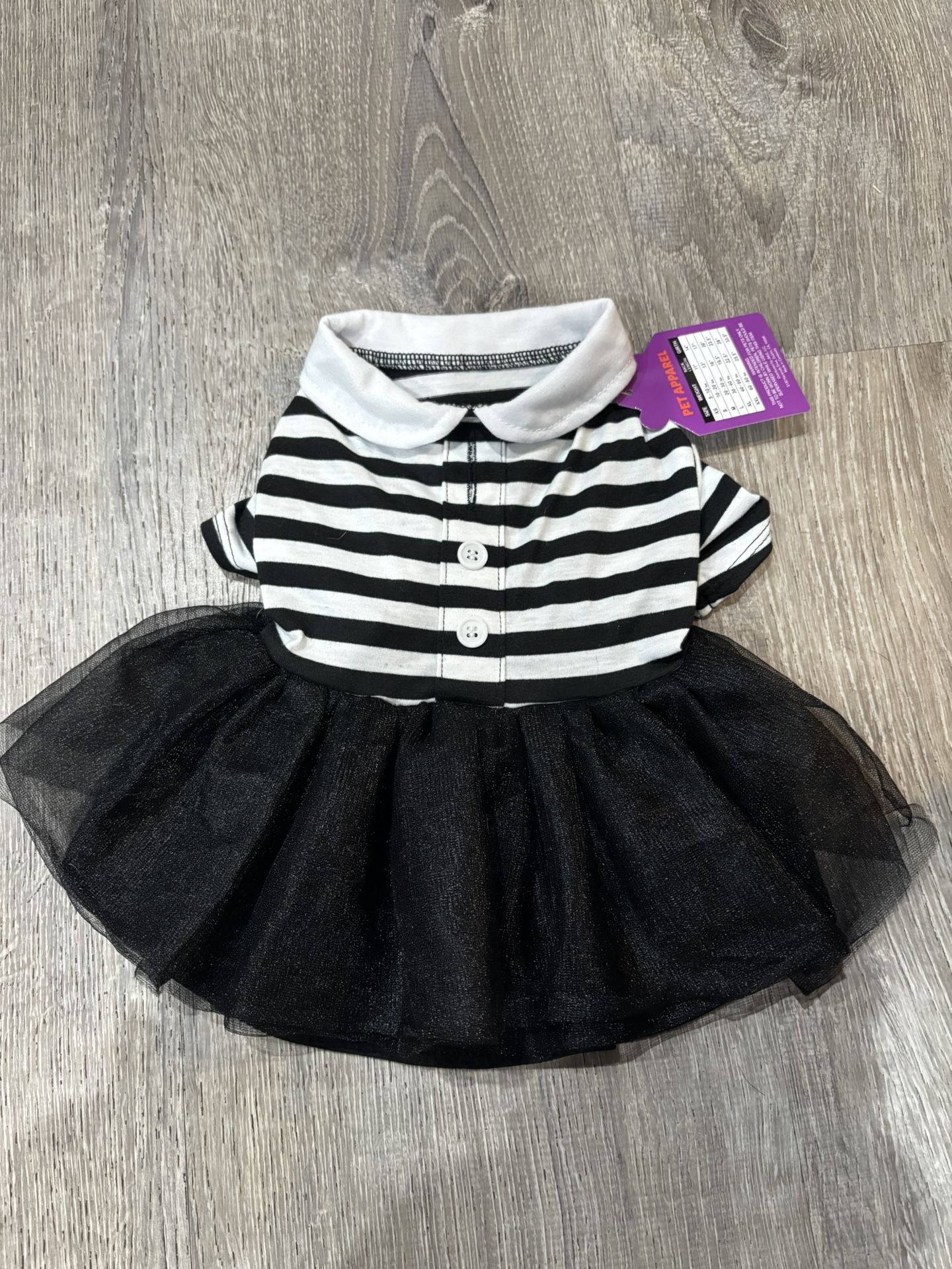 NWT Wednesday Dog Inspired Dress Halloween Costume Size  XSmall Small And Medium