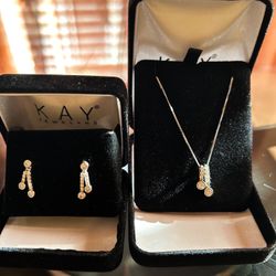 Diamond Necklace & Earrings
