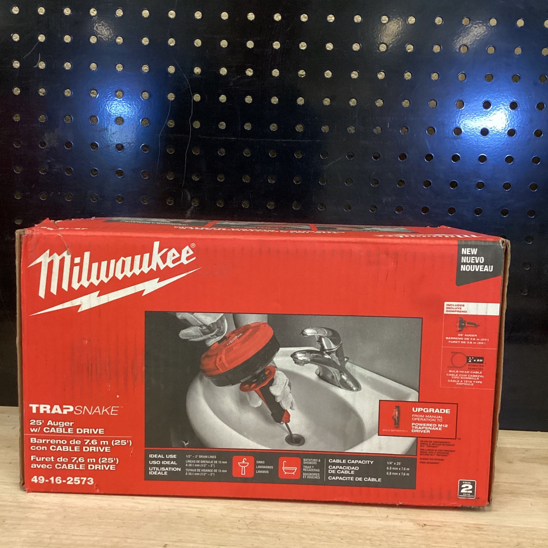 Milwaukee Trap Snake Auger Drain Cleaning Kit 49-16-2573 - The