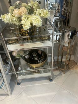 Bar cart and new ice bucket