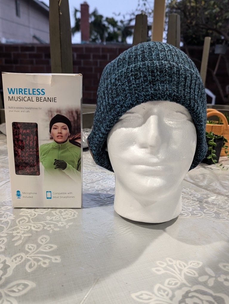 Blue Bluetooth Beany