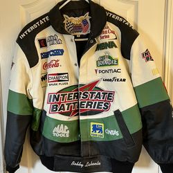 JH Bobby Labonte Interstate Batteries Leather Jacket, size M