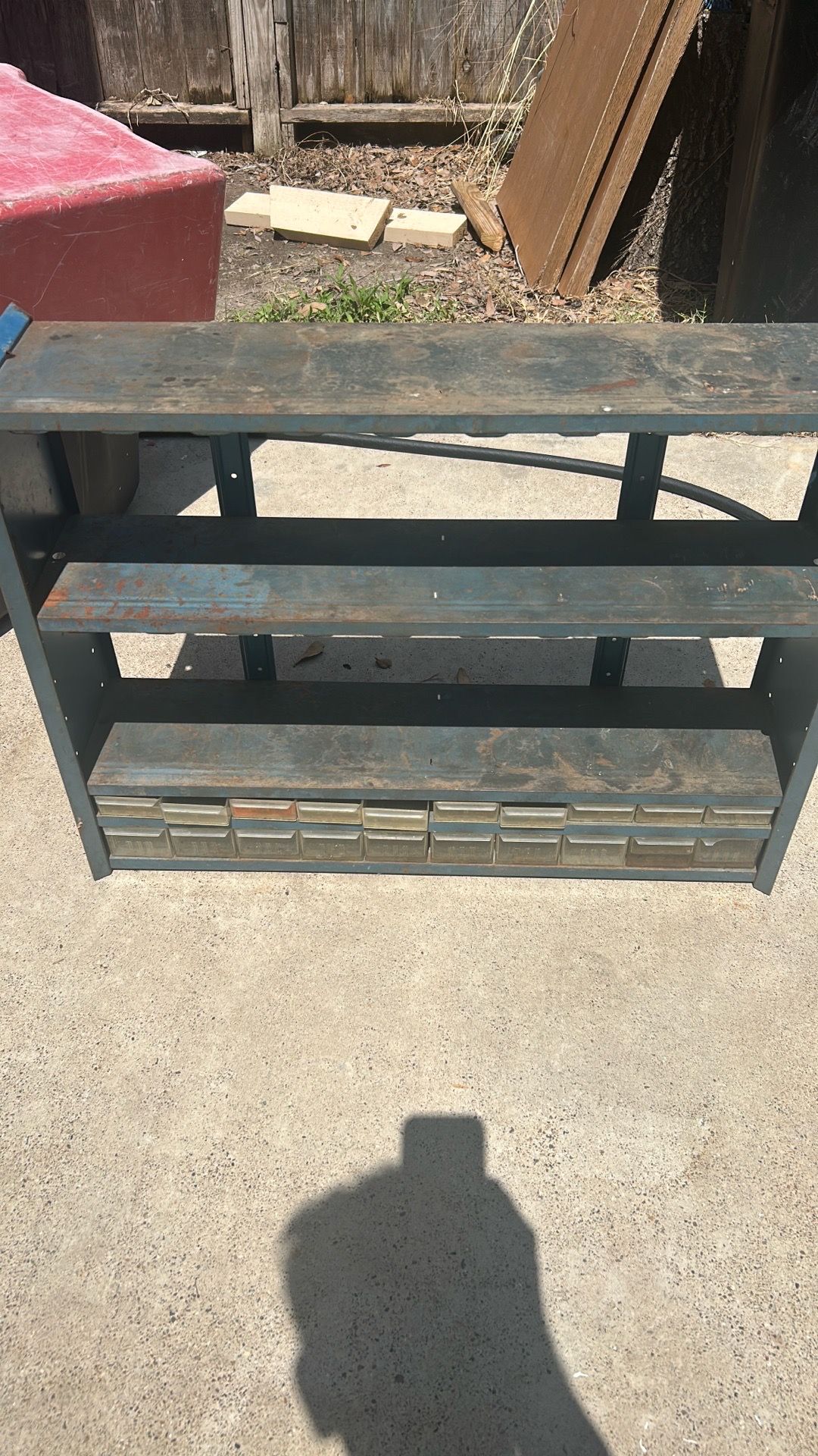 Hardware compartment shelve