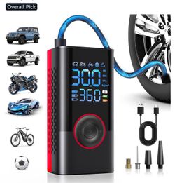 Portable Tire inflatior Air compressor, built in flashlight