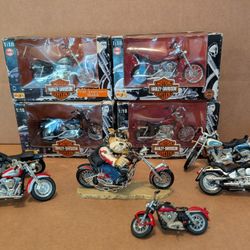 17 Harley-Davidson Motorcycle Collectible Figurines.