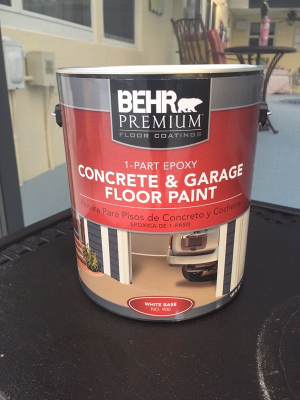 BEHR concrete and garage floor paint 1 gallon FOGGY MORN