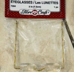 Doll Eye Glasses Accessories Fibre Craft 3” Eyeglasses For Dolls #7284 $5 Each Pair - Fits 18” Dolls