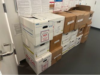 Free 18 boxes of mixed 3” and 4” inches black binders