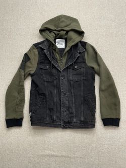 Zara Men's Utility Jacket with Hoodie, Size S