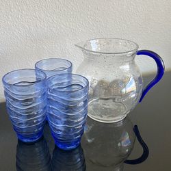 Acrylic Jug and 3 Tumbler Set
