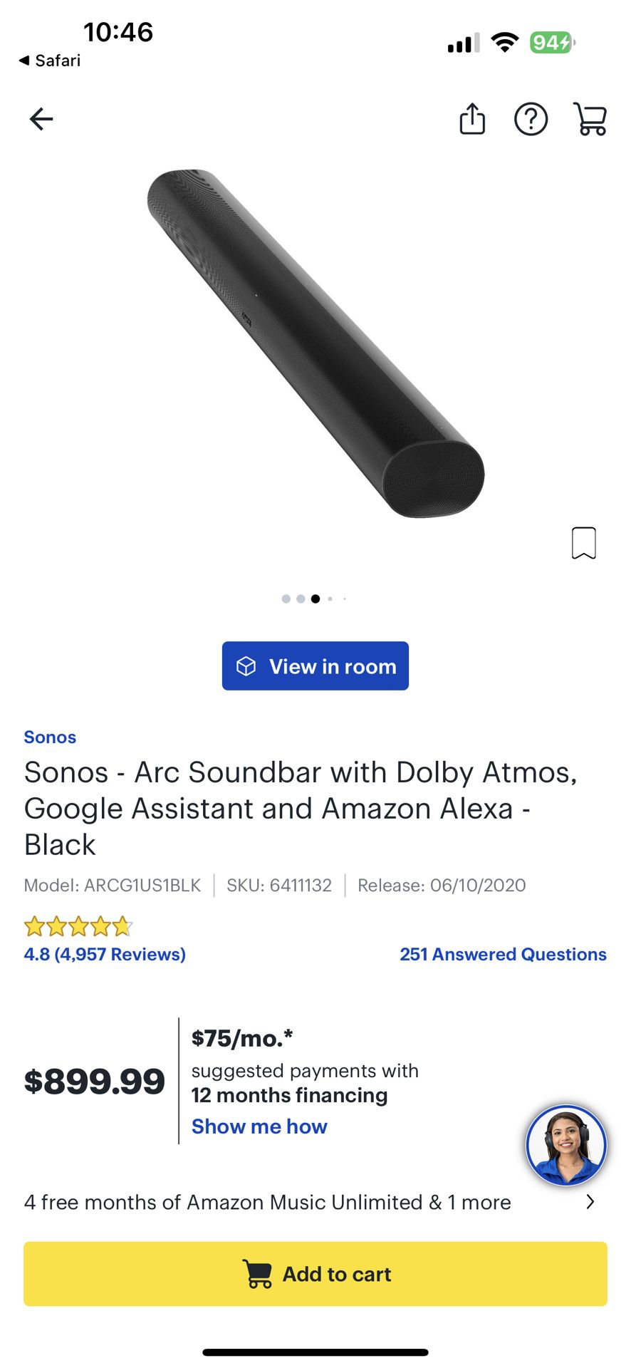 Sonos Arc Soundbar