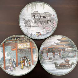 3 Imperial Jingdezhen Porcelain Collector plates.