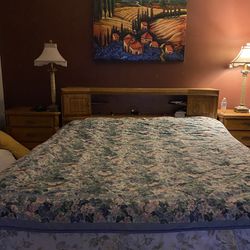 King Size Bed With Headboard and Mattress
