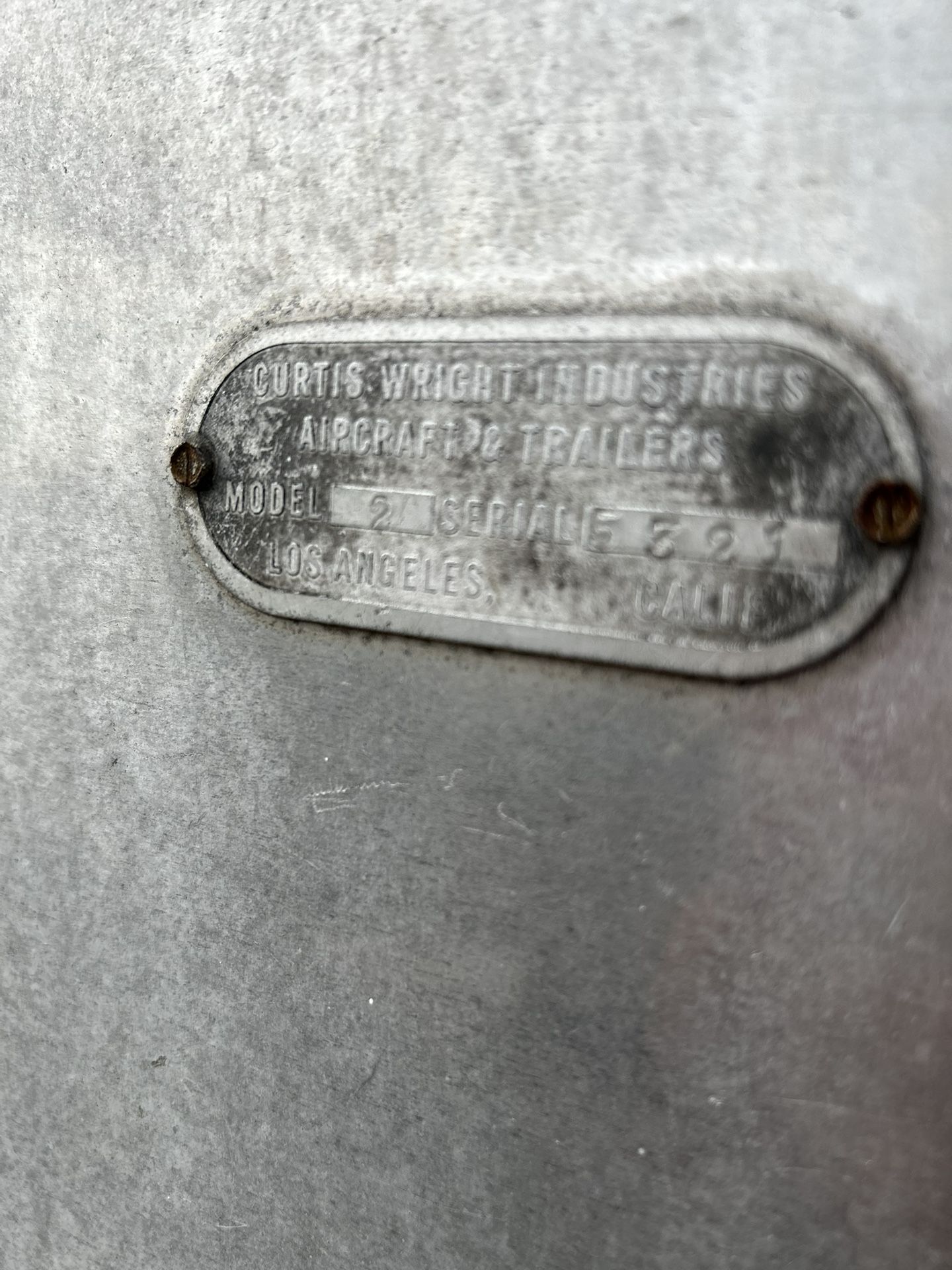 1946 Curtis Wright Industries Aircraft & Trailers Model 2 TrailRPal