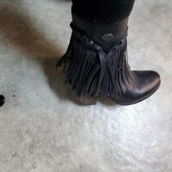 Harley-Davidson Women's Retta Black 6-Inch Stacked Heel Booties, D83985 Sz.6.5M