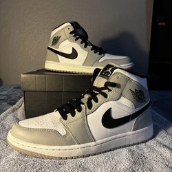Air Jordan 1 Mid - Gray/Black - White Size 9