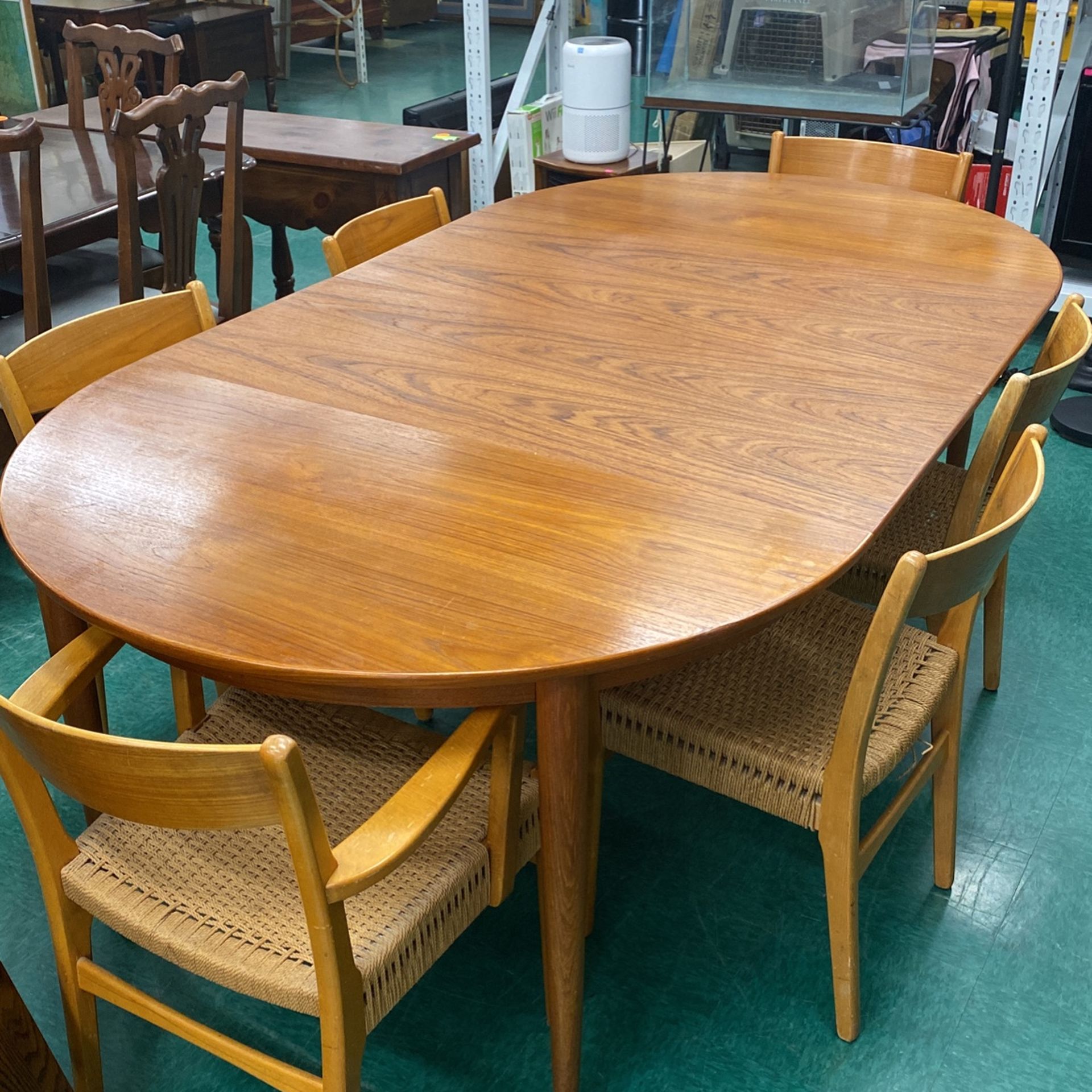 Mid Century Modern Skovmand & Andersen for Moreddi Danish Teak Dining Table & 6 Chairs