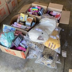 4 FULL BOXES + 7 JUMBO PLUSHIES JAPANESE PRODUCTS