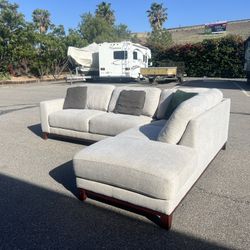 Gray Living Spaces sectional sofa couch 