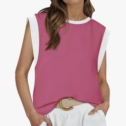 Small Women's  Sleeveless Tank Tops Casual Summer T Shirts