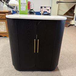 Faux Marble Top Side Board/Cabinet