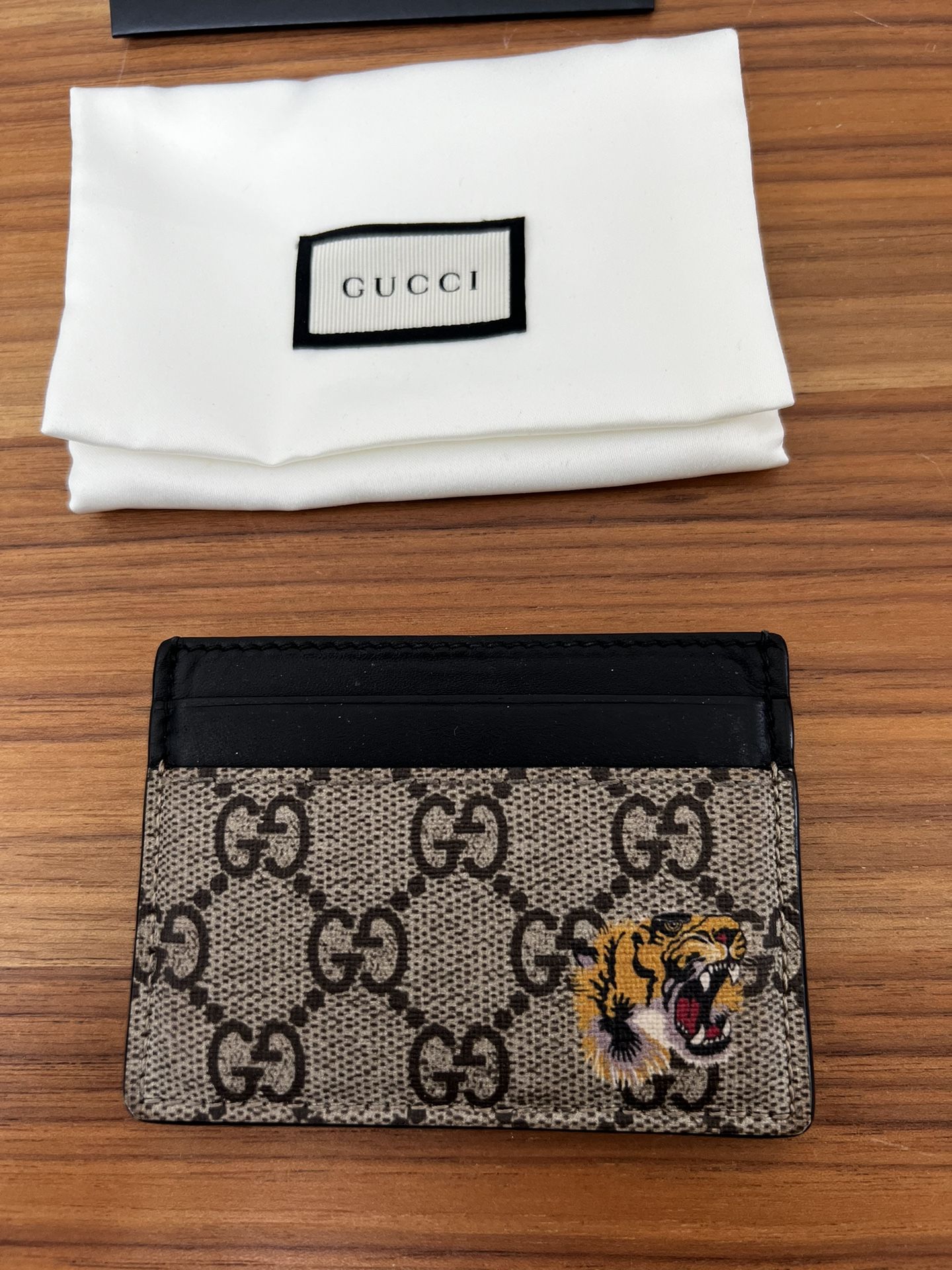 Gucci Supreme Tiger Print Card Holder